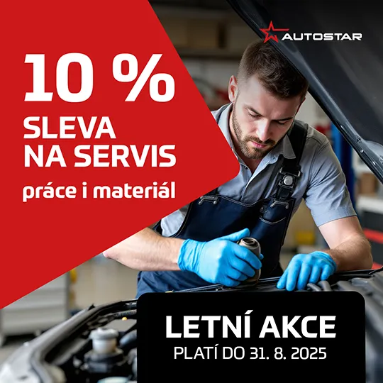 Letní servisní akce, sleva 10% na servis i materiál, Autostar